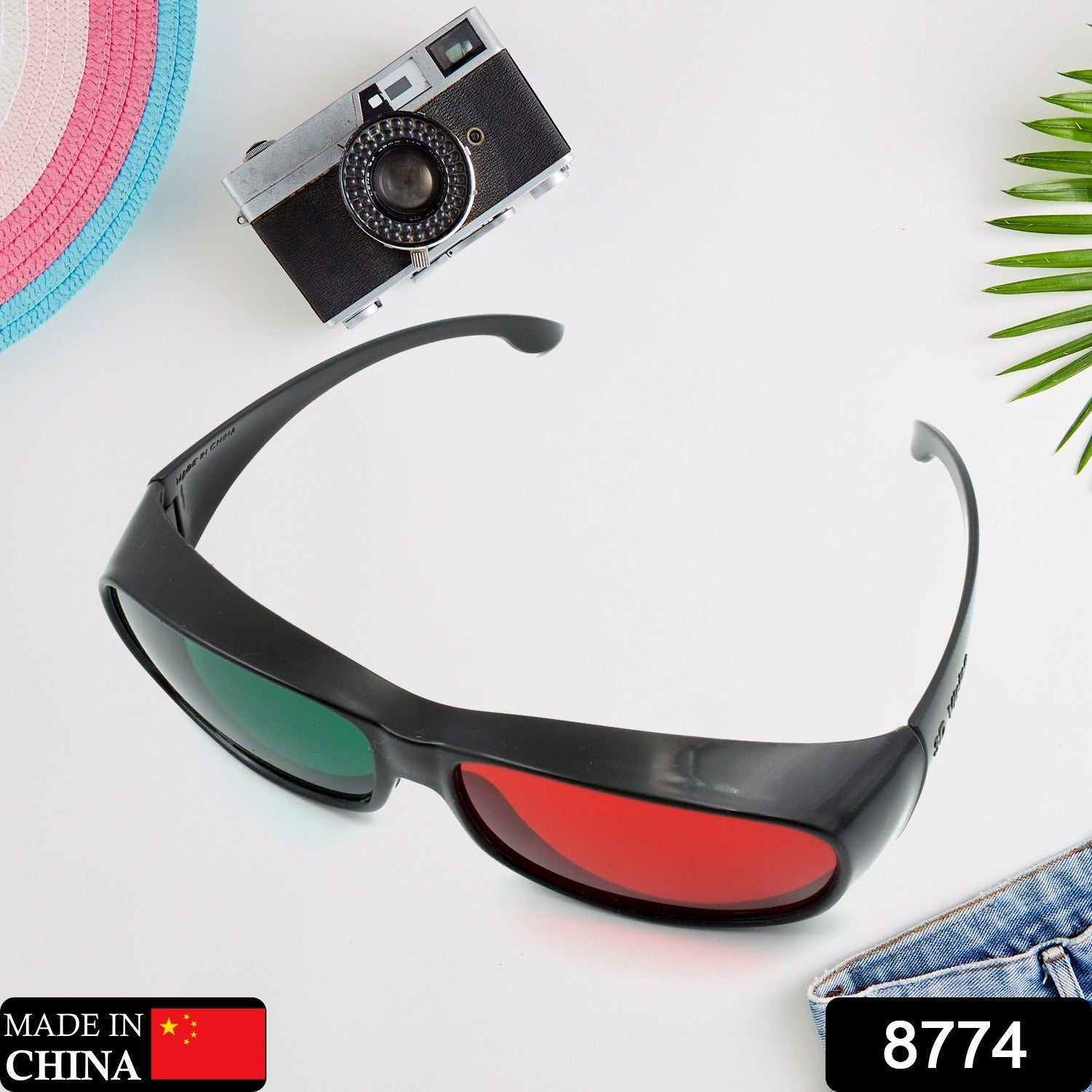8774 Uv Protected Round Sunglasses 3d Classic Sunglasses For Men Women Lightweight Both Outdoor And Indoor Use (1 Pc )