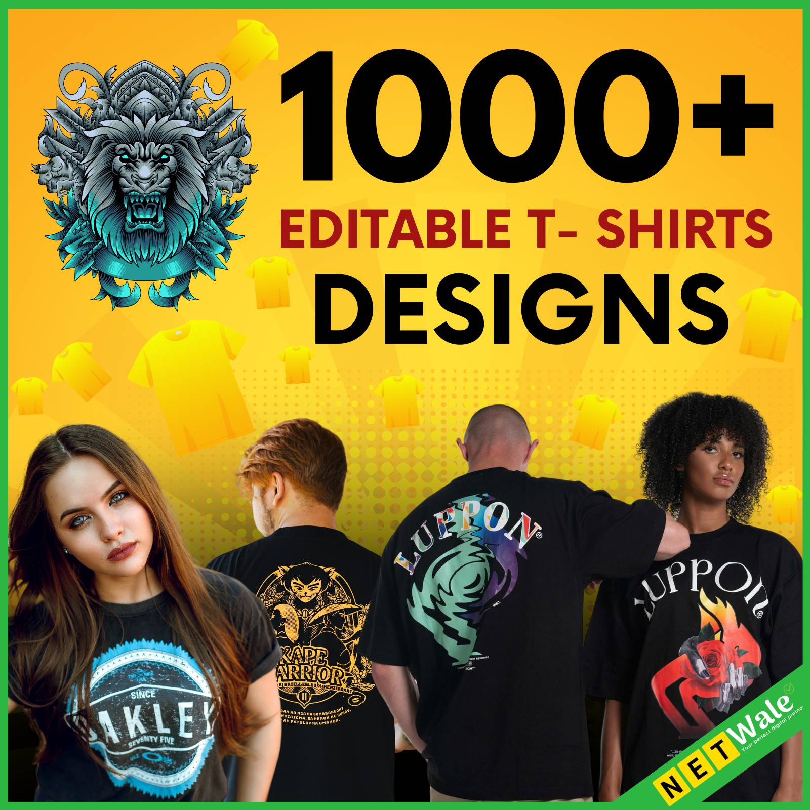 1000 Plus Editable T-Shirts Design Template (Instant download)
