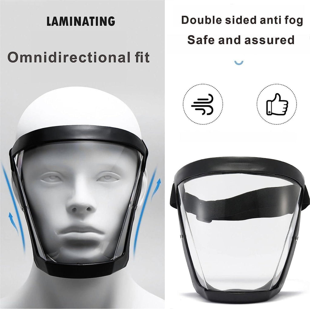 ClearVision Full Face Mask - Anti-Fog Transparent Protection for Comfort and Clarity