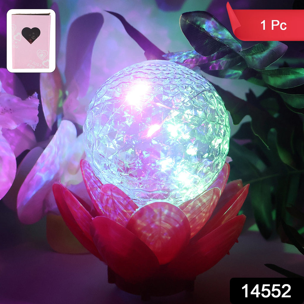 Crystal Ball Lotus Led Decorative Light (1 Pc)